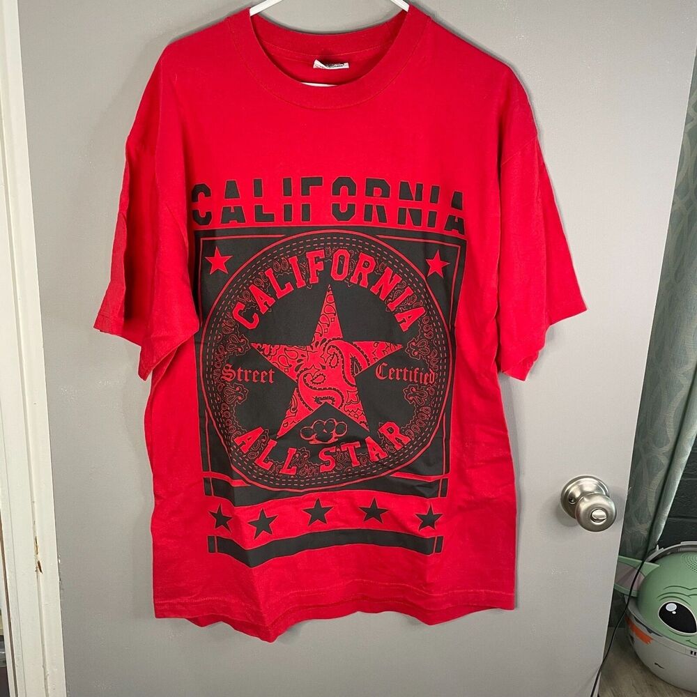 California All Star Mens XL Short Sleeve Crew Neck Graphic T-Shirt
